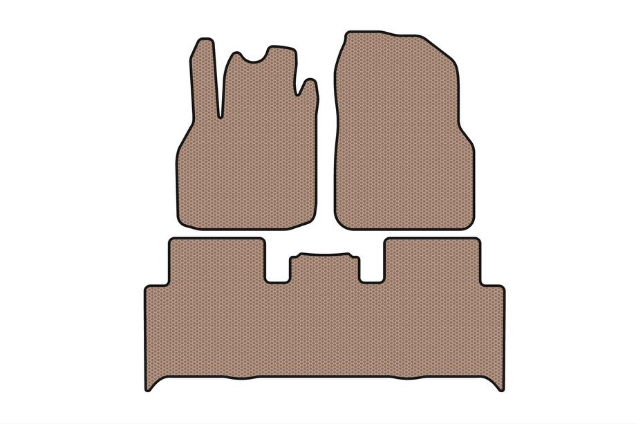 Renault Scenic/Grand 2003-2009 Rubber floor mats Carsuit (2 rows, beige) Image