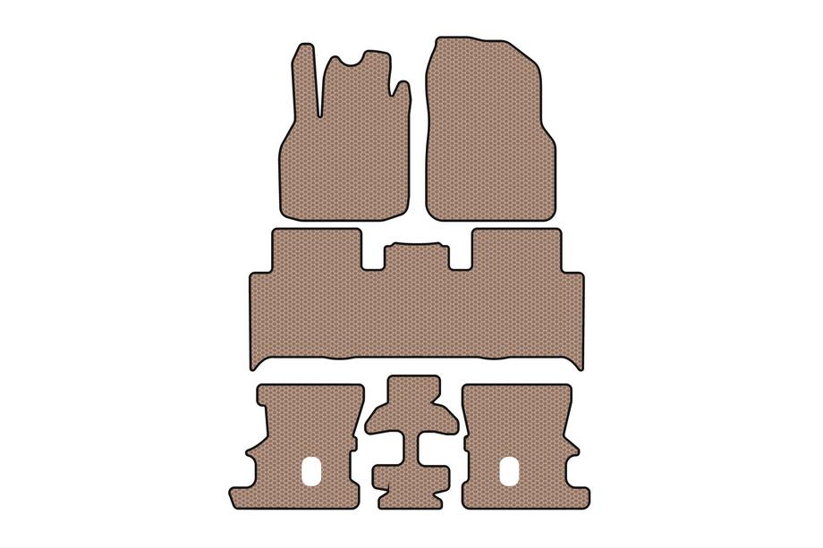 Renault Scenic/Grand 2003-2009 Rubber floor mats Carsuit (3 rows, beige) Image
