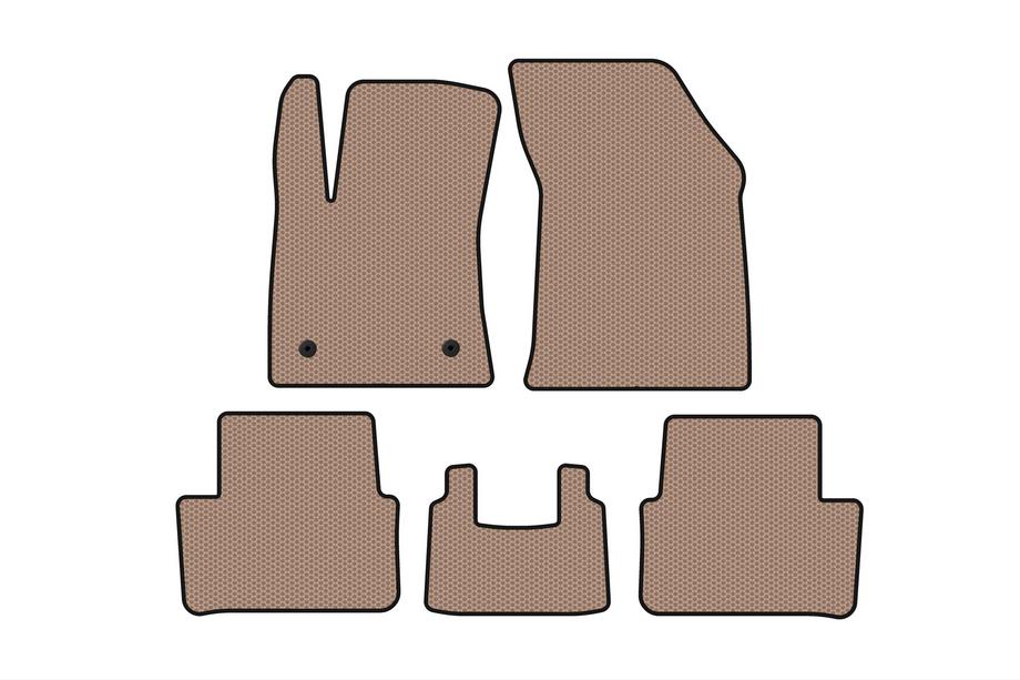 Renault Megane IV 2016-2025 Rubber floor mats Carsuit (2016-2020, SW, beige) Image