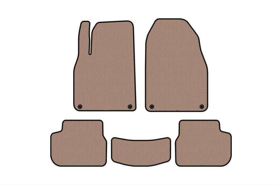 Saab 9-3 2002-2014 Rubber Floor Mats Carsuit (Beige) Image