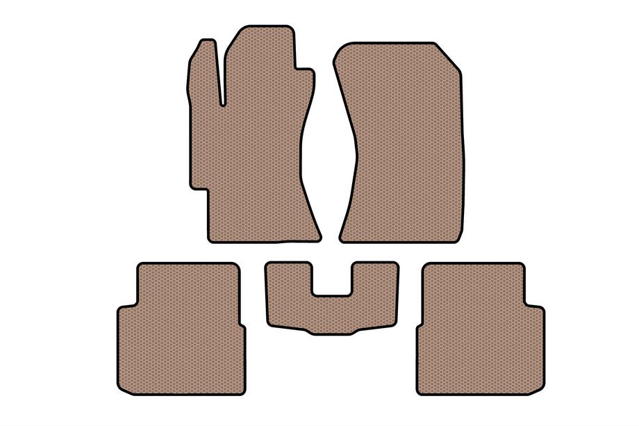 Subaru Impreza 2007-2011 Rubber Floor Mats Carsuit (HB, Beige) Image