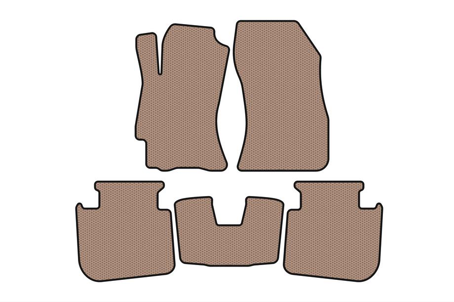 Subaru Legacy 2009-2014 Rubber floor mats Carsuit (2009-2013, SD, beige) Image