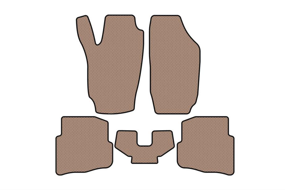 Seat Ibiza 2002-2009 Rubber Floor Mats Carsuit (Beige) Image