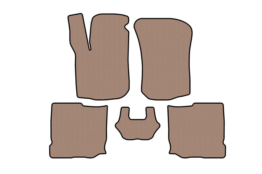 Seat Leon 1999-2005 Rubber floor mats Carsuit (HB, 5-door, beige) Image