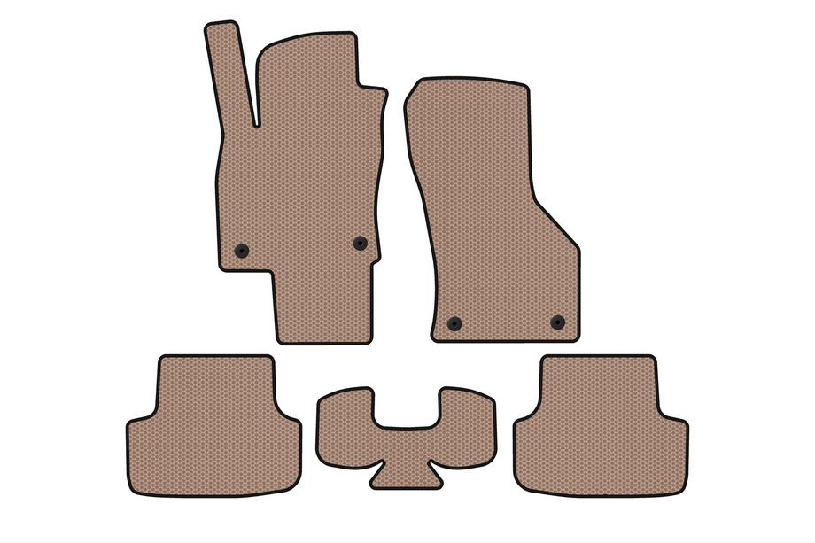 Seat Leon 2013-2020 Rubber Floor Mats Carsuit (Beige) Image