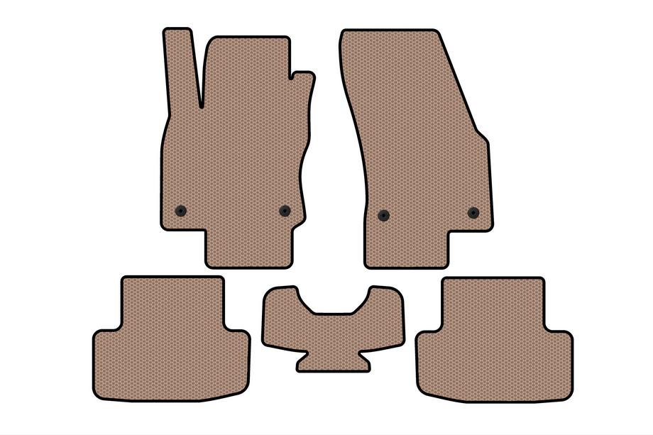 Skoda Karoq 2018- Rubber Floor Mats Carsuit (Beige) Photo 1