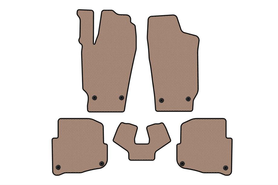 Skoda Fabia 2000-2007 Rubber floor mats Carsuit (SD, beige) Image