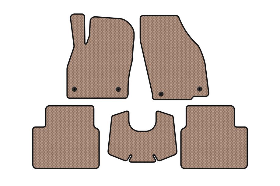 Skoda Kamiq 2019- Rubber floor mats Carsuit (Automatic, beige) Photo 1