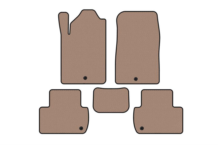 SsangYong Rexton I 2001-2017 Rubber Floor Mats Carsuit (Beige) Image