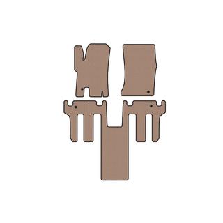 Rubber floor mats Carsuit 2004-2008 (2 rows, beige) Ssang Yong Rodius photo 1
