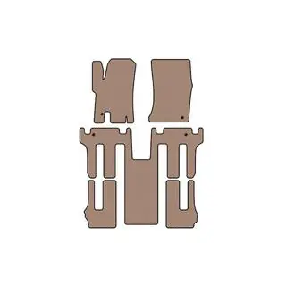 Rubber floor mats Carsuit 2004-2008 (3 rows, beige) photo 1