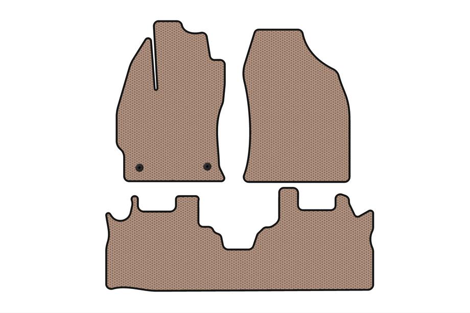 Toyota Prius Rubber floor mats Carsuit (2 rows, beige) Image