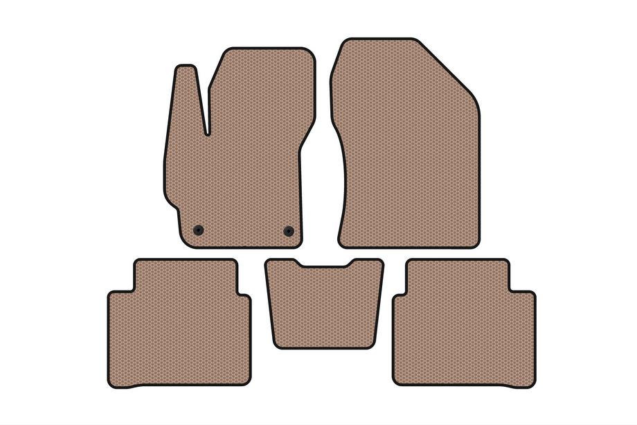 Toyota Corolla 2019- Rubber floor mats Carsuit (SD, beige) Photo 1