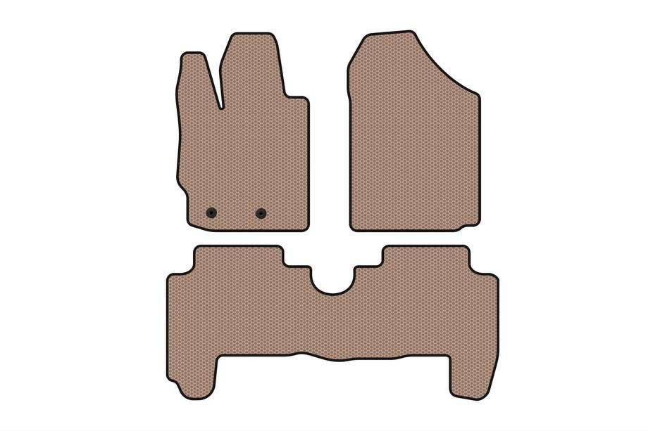 Toyota Yaris 2006-2011 Rubber floor mats Carsuit (HB, 5-door, beige) Image