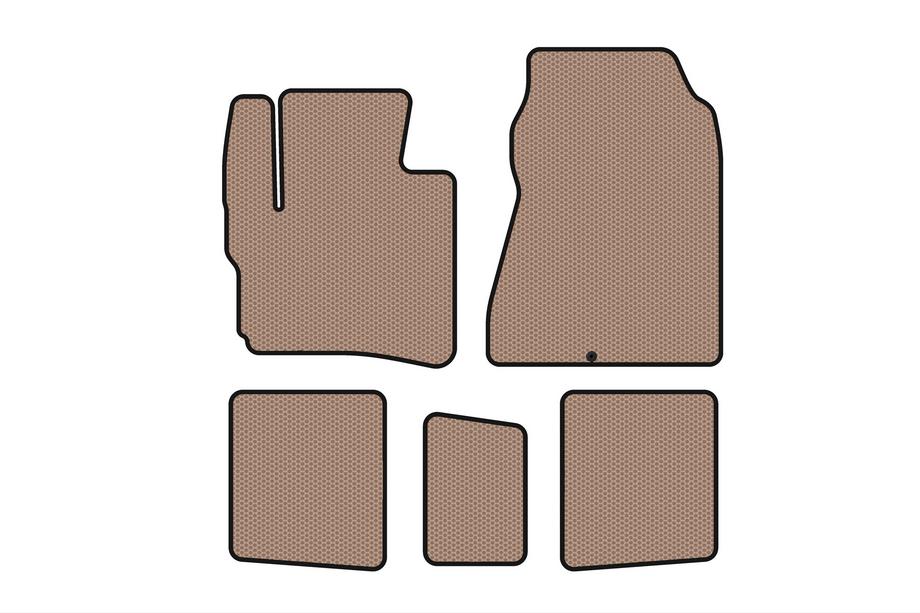 Toyota IQ 2008-2015 Rubber Floor Mats Carsuit (HB, Beige) Image