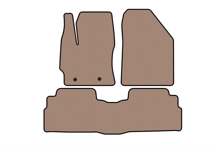 Toyota Verso 2009–2018 Rubber floor mats Carsuit (2 rows, 7-seater, beige) Image