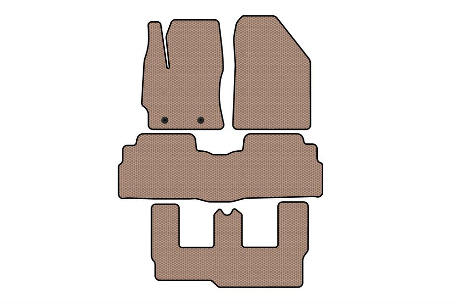 Toyota Verso 2009–2018 Rubber floor mats Carsuit (3 rows, 7-seater, beige) Image