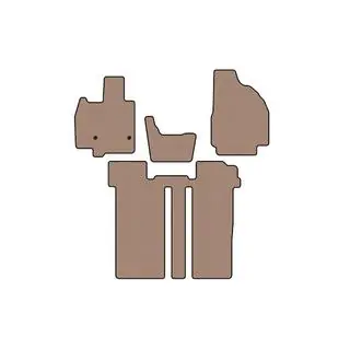 Rubber floor mats Carsuit (2 rows, 6-seater, beige)