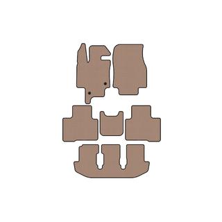 Rubber floor mats Carsuit (3 rows, 7-seater, beige) photo 1