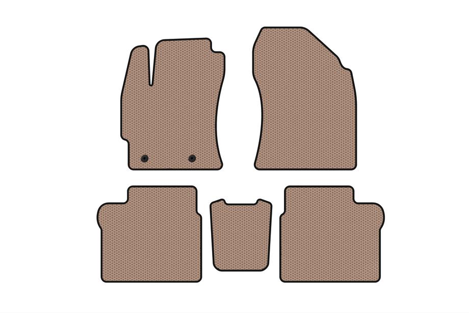 Toyota Corolla 2013-2019 Rubber floor mats Carsuit (2016-2019, SD, beige) Image