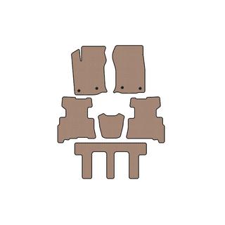 Rubber floor mats Carsuit (3 rows, 2014-2024, 7-seater, beige) photo 1