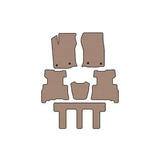Rubber floor mats Carsuit (3 rows, 2014-2024, 7-seater, beige) photo 1