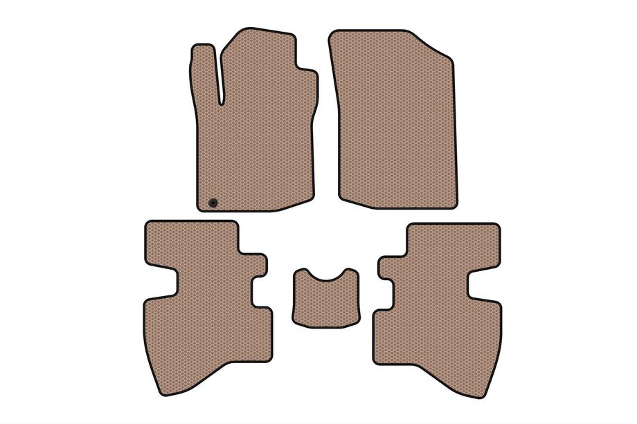 Toyota Aygo 2007-2014 Rubber floor mats Carsuit (2007-2009, HB, 3-door, beige) Image