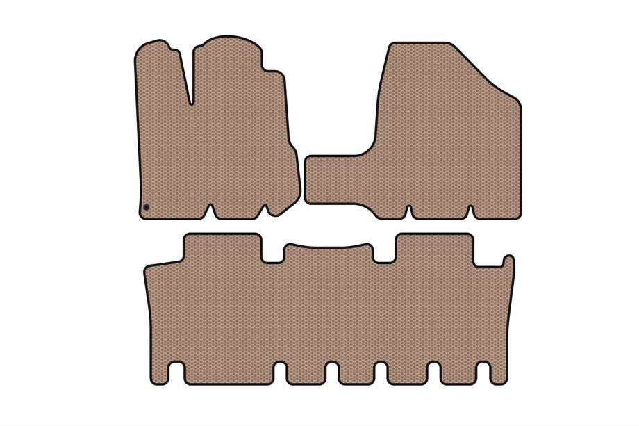 Toyota Sienna 2003-2009 Rubber floor mats Carsuit (2 rows, beige) Photo 1