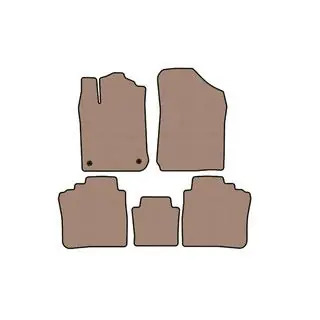 Rubber Floor Mats Carsuit (Beige)