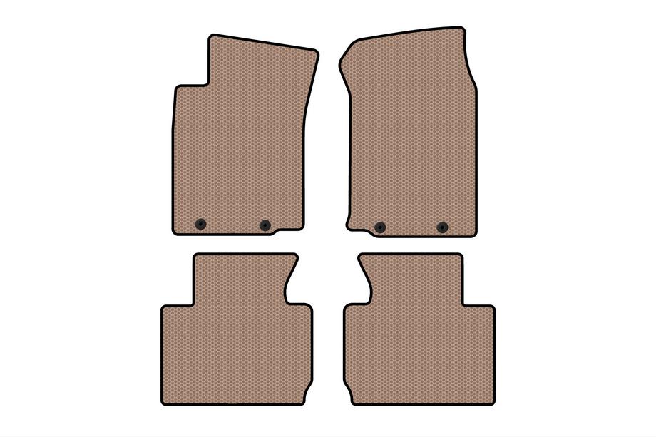Toyota Tacoma 2004-2015 Rubber Floor Mats Carsuit (Beige) Image
