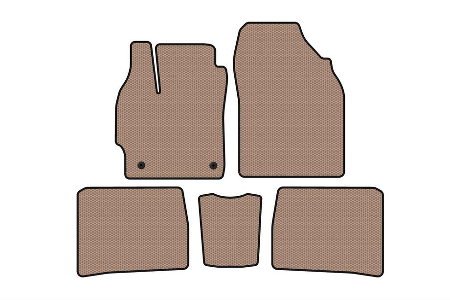 Toyota Prius 2009-2015 Rubber Floor Mats Carsuit (LB, Beige) Image
