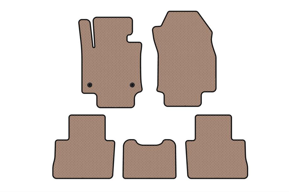 Toyota Rav 4 2019–2025 Rubber Floor Mats Carsuit (Beige) Photo 1
