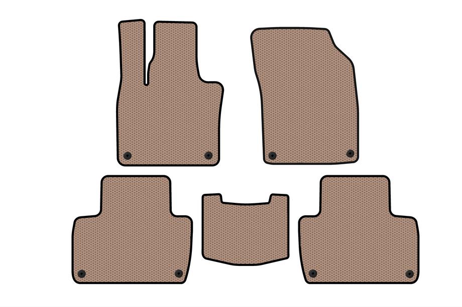Volvo XC90 2015- Rubber floor mats Carsuit (2 rows, beige) Image