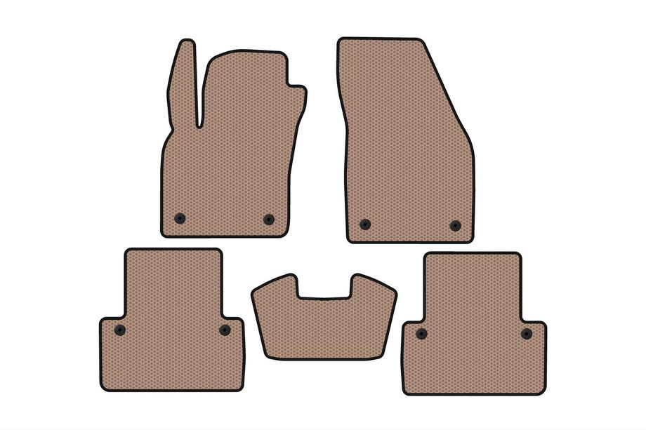 Volvo V50 2004-2012 Rubber floor mats Carsuit (2007-2012, SW, beige) Image