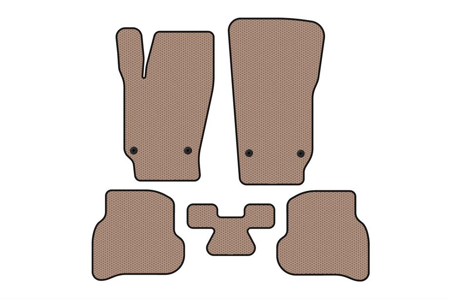 Volkswagen Polo 2010-2017 Rubber floor mats Carsuit (HB, 3/5-door, beige) Image