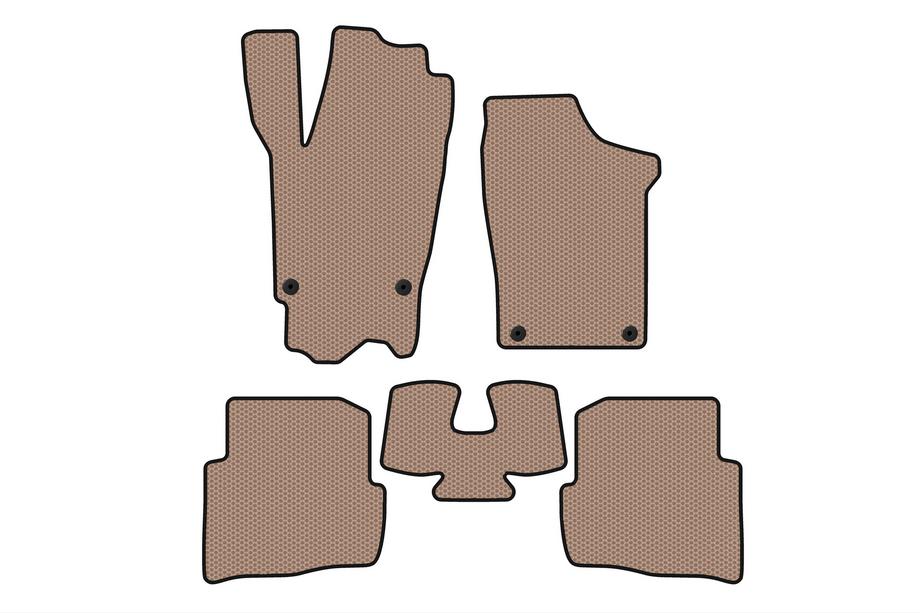 Volkswagen Fox 2003-2021 Rubber floor mats Carsuit (HB, 3-door, beige) Image