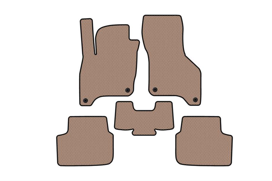 Volkswagen E-Bora 2019- Rubber floor mats Carsuit (SD, Electric, beige) Image