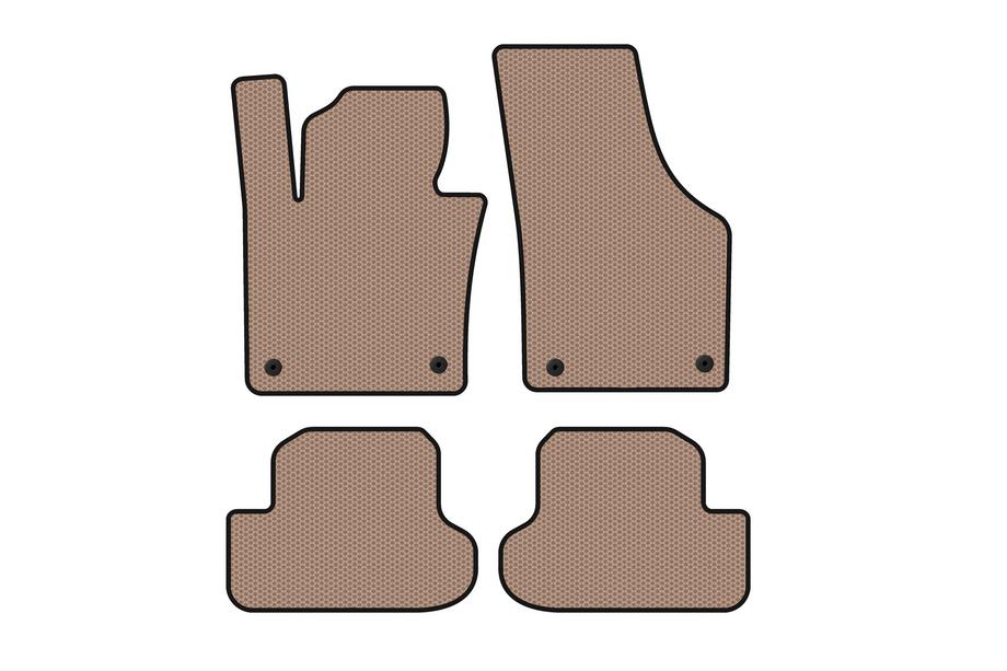 Volkswagen Beetle 2011-2015 Rubber Floor Mats Carsuit (HB, Beige) Image