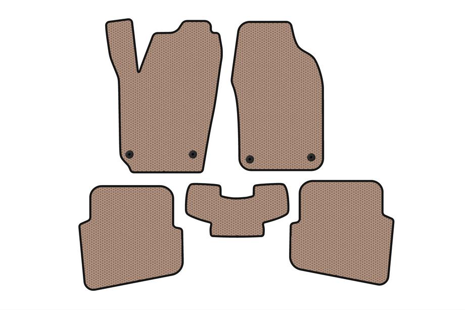 Volkswagen Polo 2001-2009 Rubber floor mats Carsuit (HB, 3/5-door, beige) Photo 1
