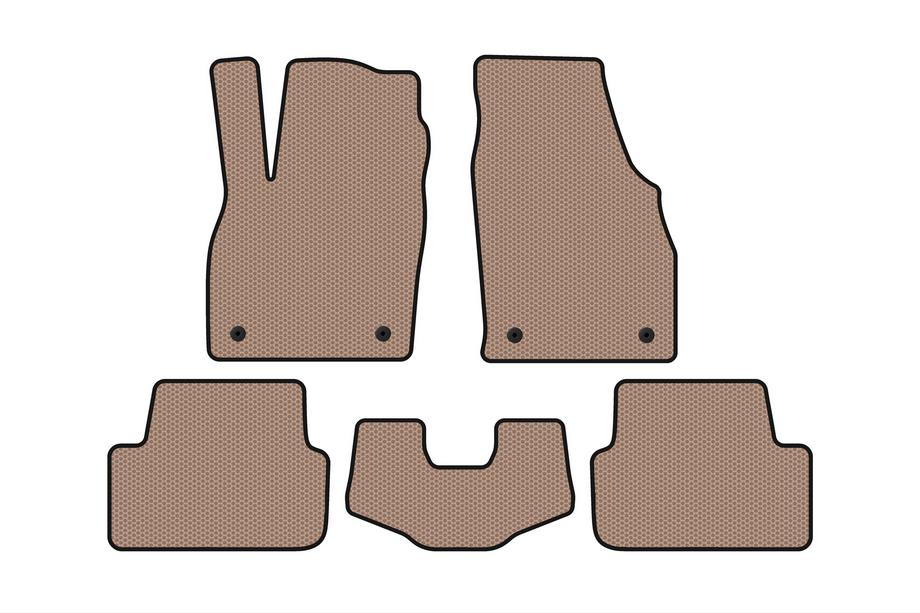 Volkswagen Polo 2017- Rubber Floor Mats Carsuit (HB, Beige) Image