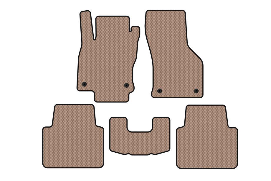 Volkswagen Arteon 2017-2025 Rubber Floor Mats Carsuit (LB, Beige) Image