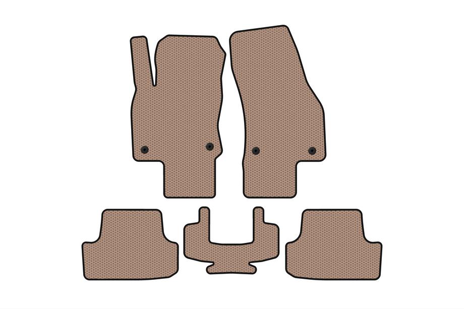 Volkswagen T-Roc 2017-2025 Rubber floor mats Carsuit (5-door, beige) Image