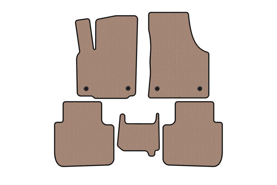 Volkswagen Atlas (Terramont) 2016- Rubber floor mats Carsuit (2 rows, 7-seater, beige) Photo 1