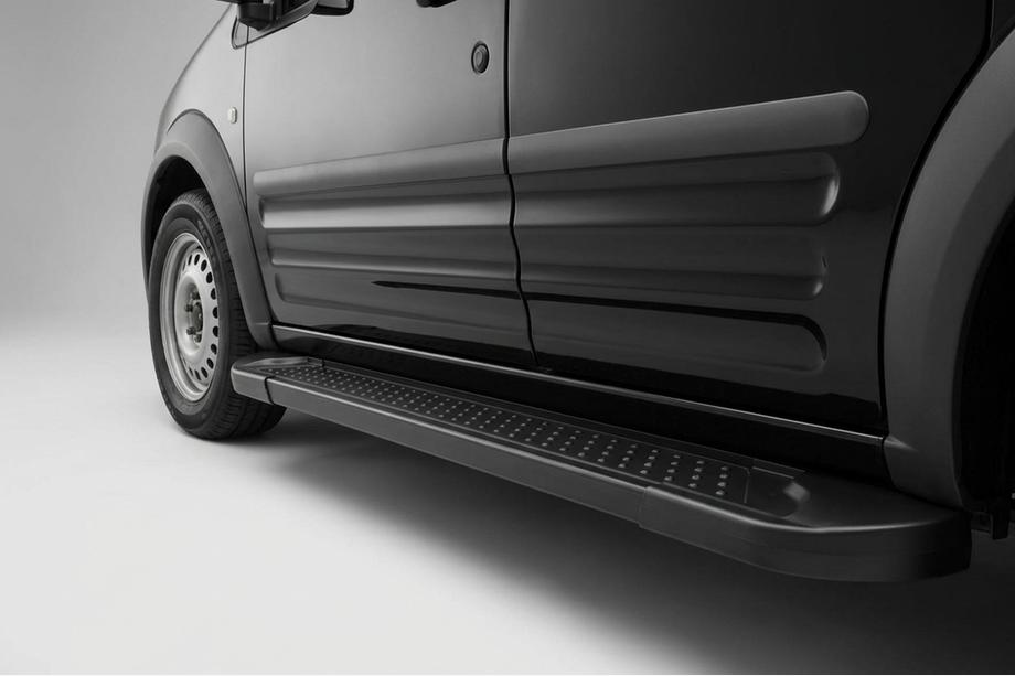 Ford Connect 2010-2013 Side Steps Allmond Black (2 pcs, Aluminum) Maxi Wheelbase Image