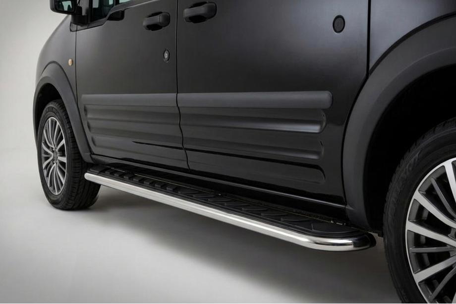 Ford Connect 2010-2013 Side Steps Maydos V1 (2 pcs, Aluminum & Stainless Steel) Image