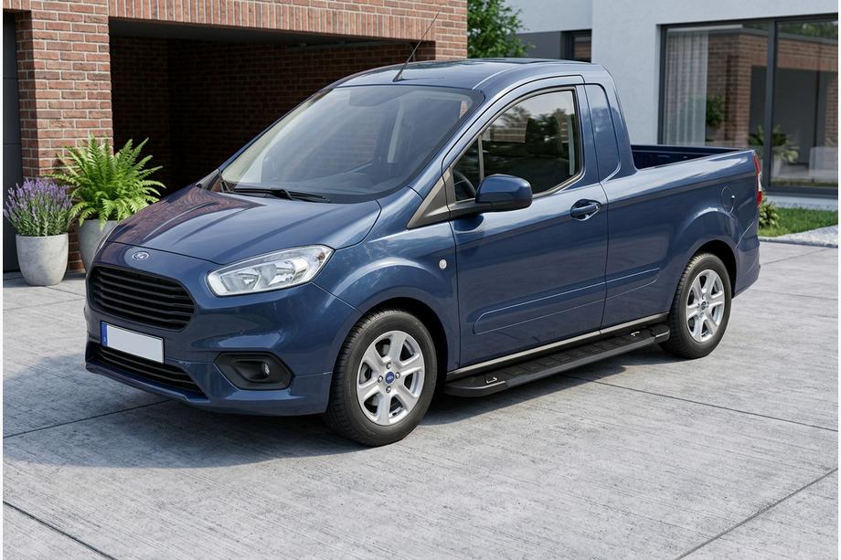 Ford Courier 2014-2023 Side Steps RedLine Black (2 pcs, Aluminum) Image