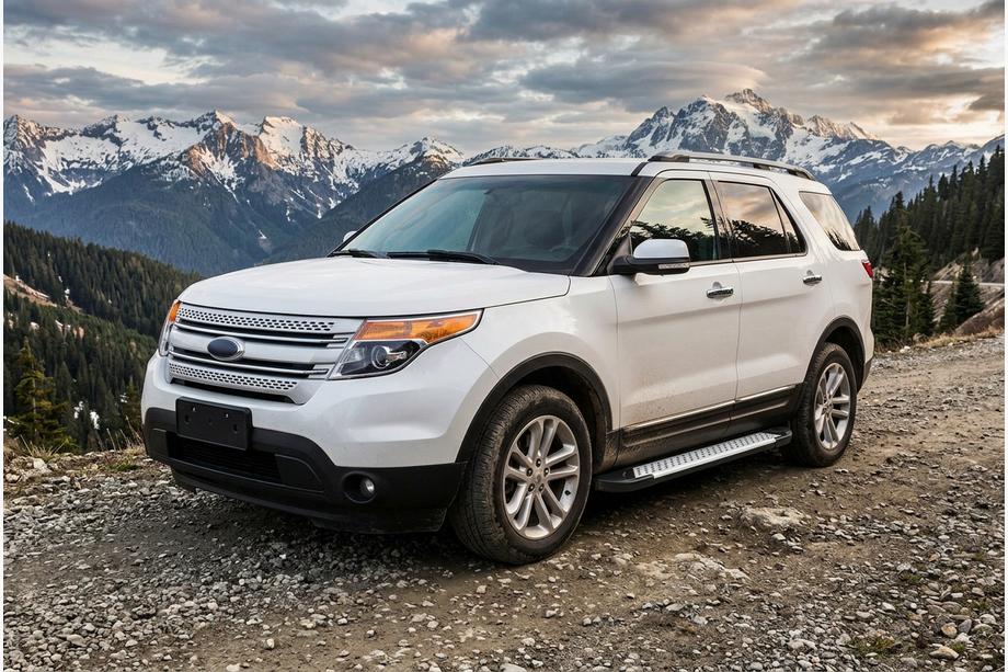 Ford Explorer 2011-2019 Side Steps Allmond Grey (2 pcs, Aluminum) Image