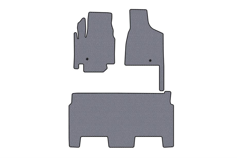 Dodge Grand Caravan V 2008-2020 Rubber Mats Carsuit (2008-2020, 2 Rows, 8-Seater/SXT Trim, Gray) Image
