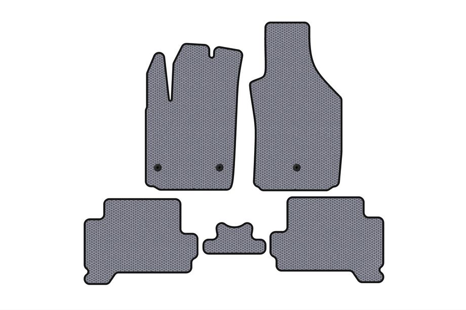 Fiat 500/500L 2013-2022 Rubber Floor Mats Carsuit (HB, Electric, Gray) Image