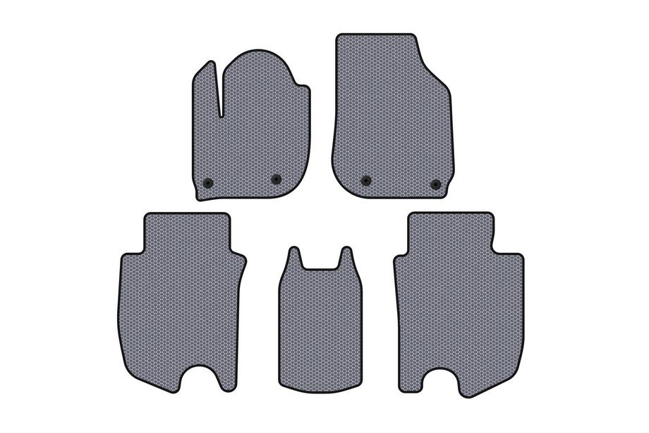 Honda FIT/Jazz 2014–2020 Rubber floor mats Carsuit (HB, Hybrid, gray) Photo 1